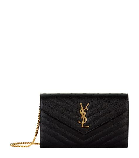 ysl monogram chain wallet small|YSL monogram wallet price.